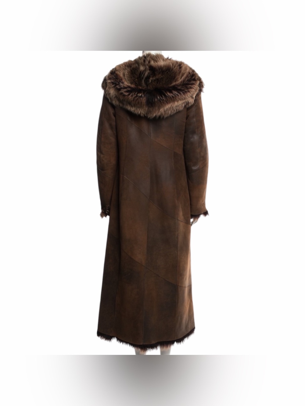 Dakota Hooded Toscana Sheepskin Coat by Overland - Picture 9 of 9